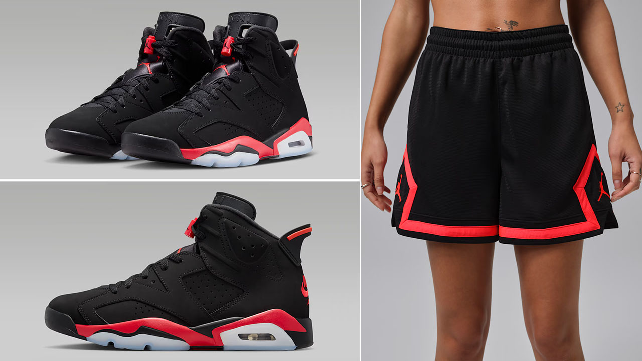 Air Jordan 6 Reverse Infrared Salesman x Jordan Sport Womens Diamond Shorts