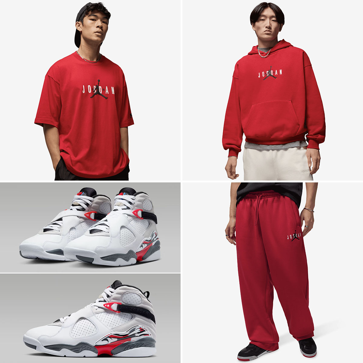 Air Jordan 8 Bugs Bunny 2025 x Jordan Brooklyn Oversized Mens Red Clothing
