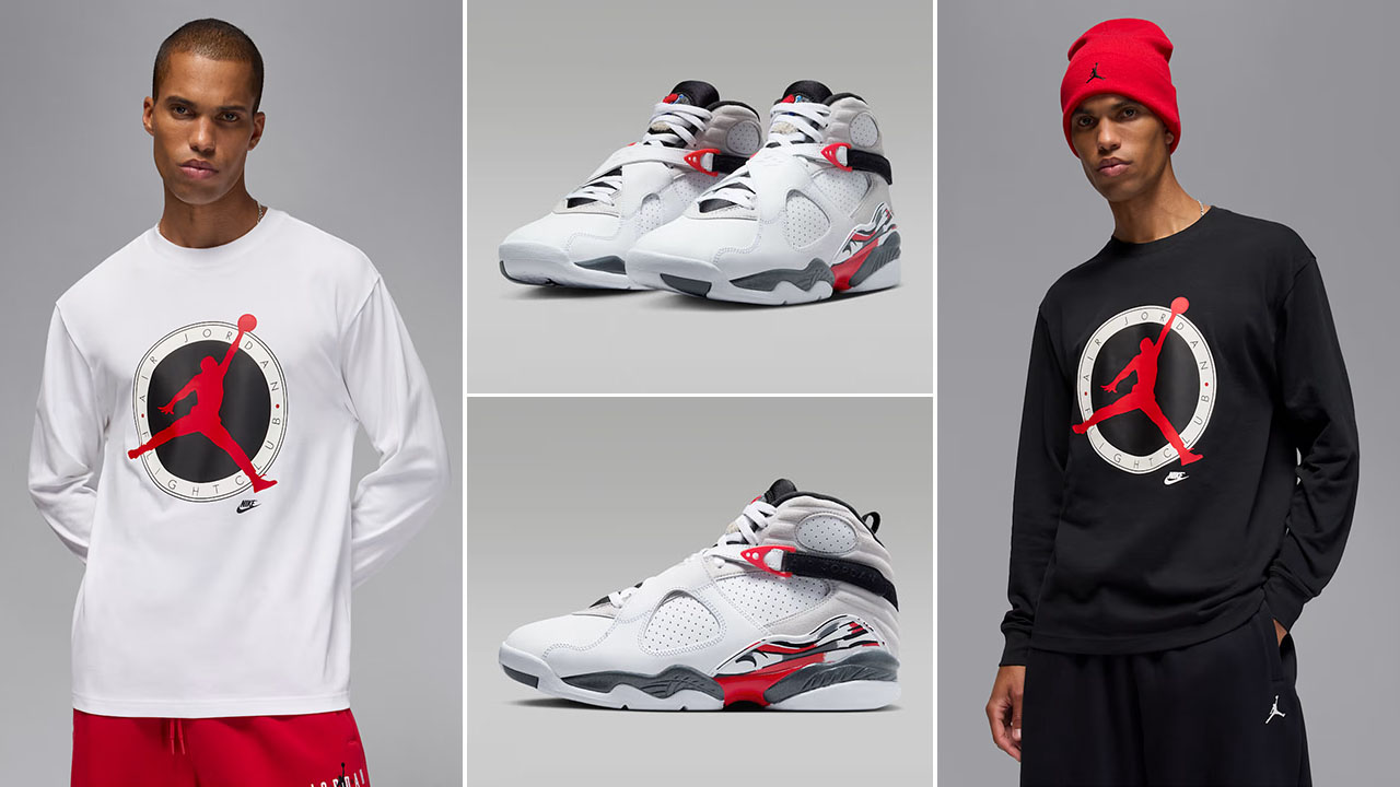 Air Jordan 8 Bugs Bunny 2025 x Jordan Flight Club Mens Long Sleeve T Shirt