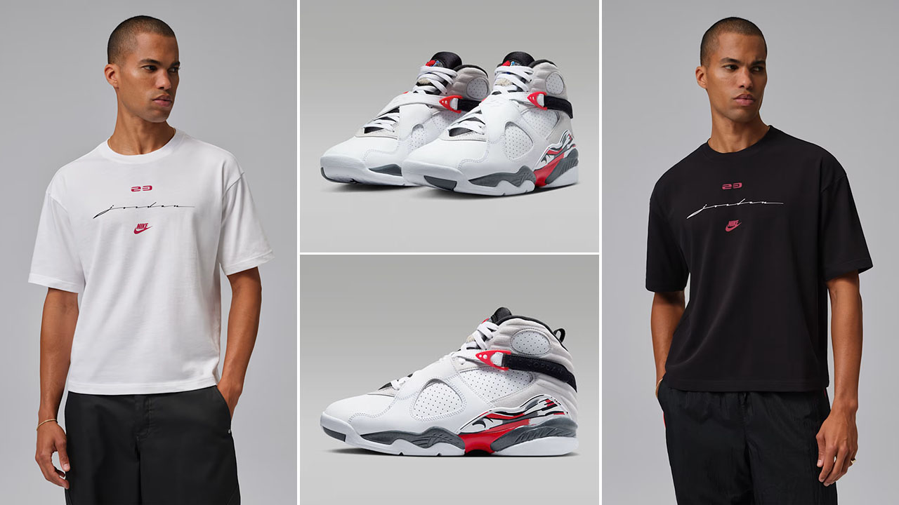 Air Jordan 8 Bugs Bunny 2025 x Jordan Flight Mens Script T Shirt