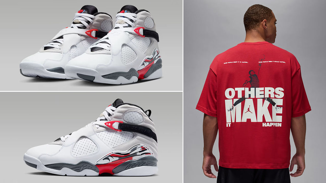 Air Jordan 8 Bugs Bunny 2025 x Jordan Mens Oversized Reissue T Shirt Red