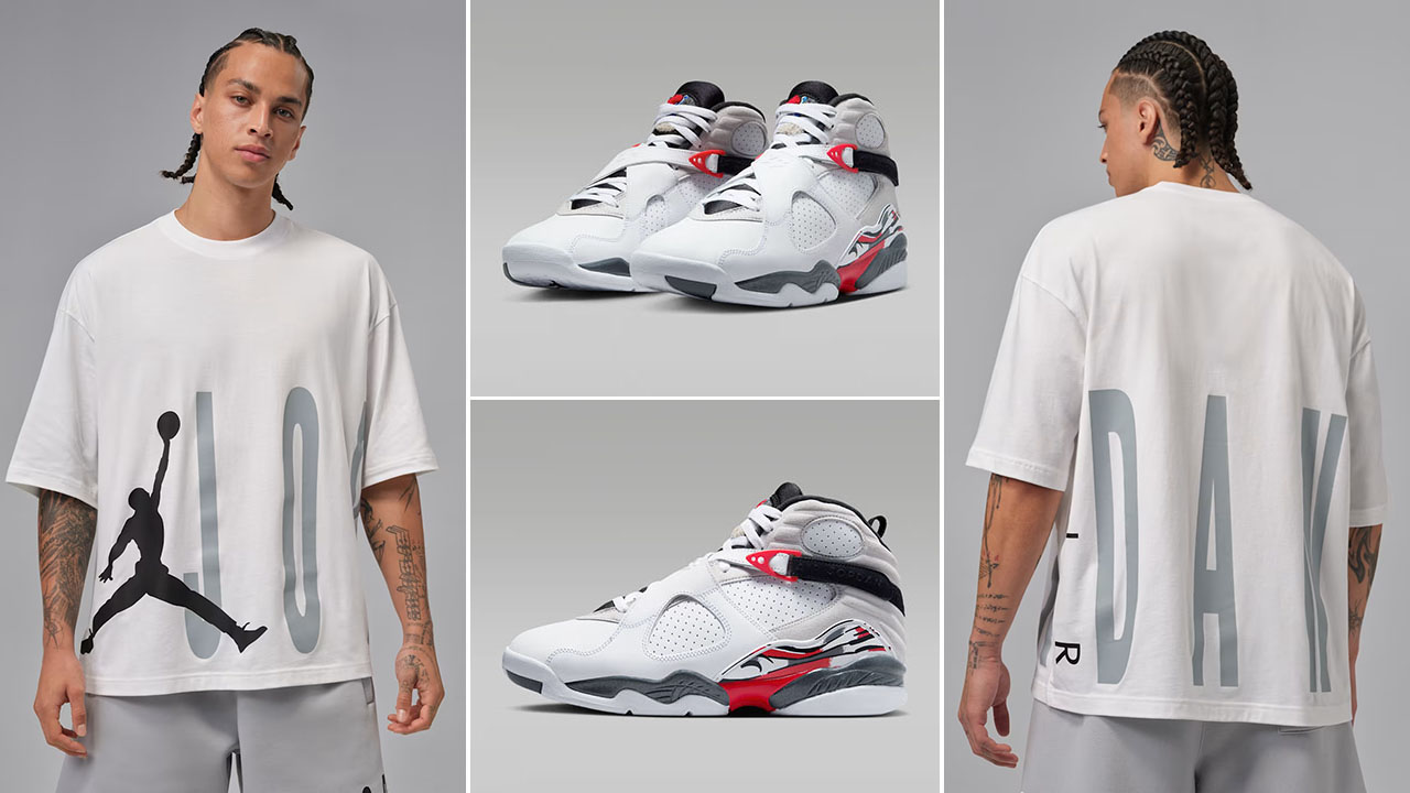 Air Jordan 8 Bugs Bunny 2025 x Jordan Torso Logo Mens Oversized T Shirt