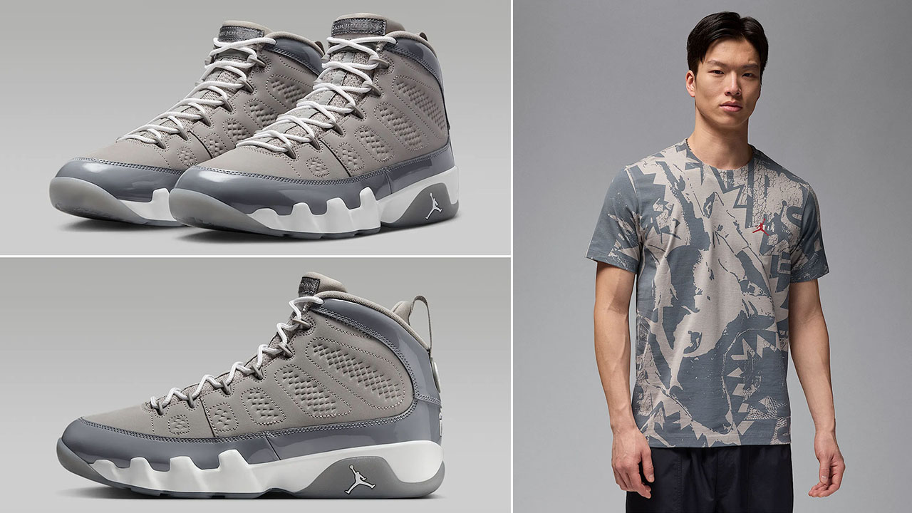 Air Jordan 9 Cool Grey 2025 Shirt Outfit