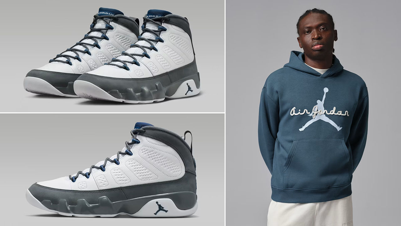 Air Jordan 9 Flint Grey 2026 x Jordan Brooklyn Fleece Mens Jumpman Hoodie
