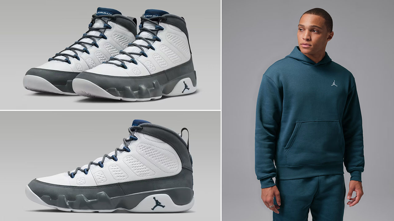 Air Jordan 9 Flint Grey 2026 x Jordan Brooklyn Mens Fleece Pullover Hoodie