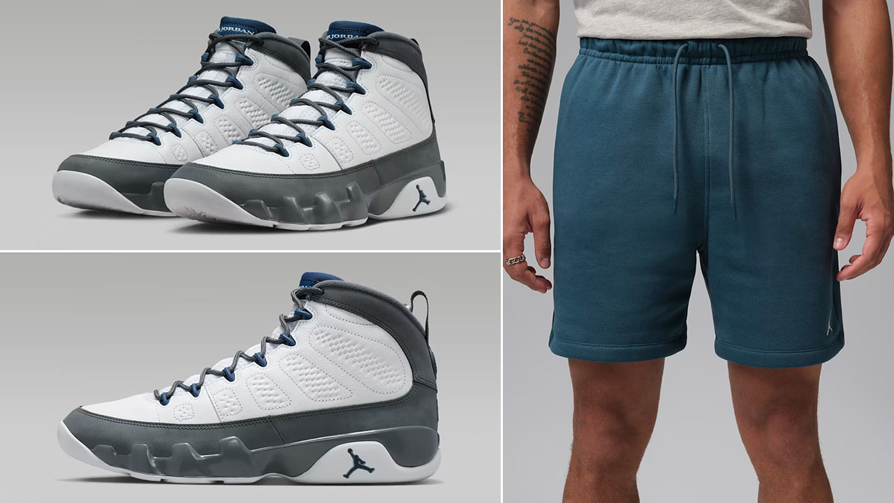 Air Jordan 9 Flint Grey 2026 x Jordan Brooklyn Mens Fleece Shorts