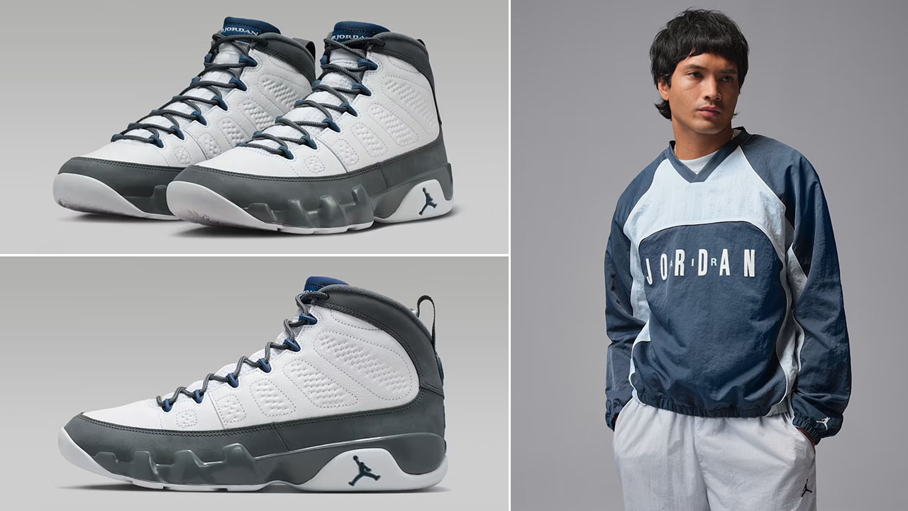 Air Jordan 9 Flint Grey 2026 x Jordan Flight Mens Long Sleeve Warm Up Top
