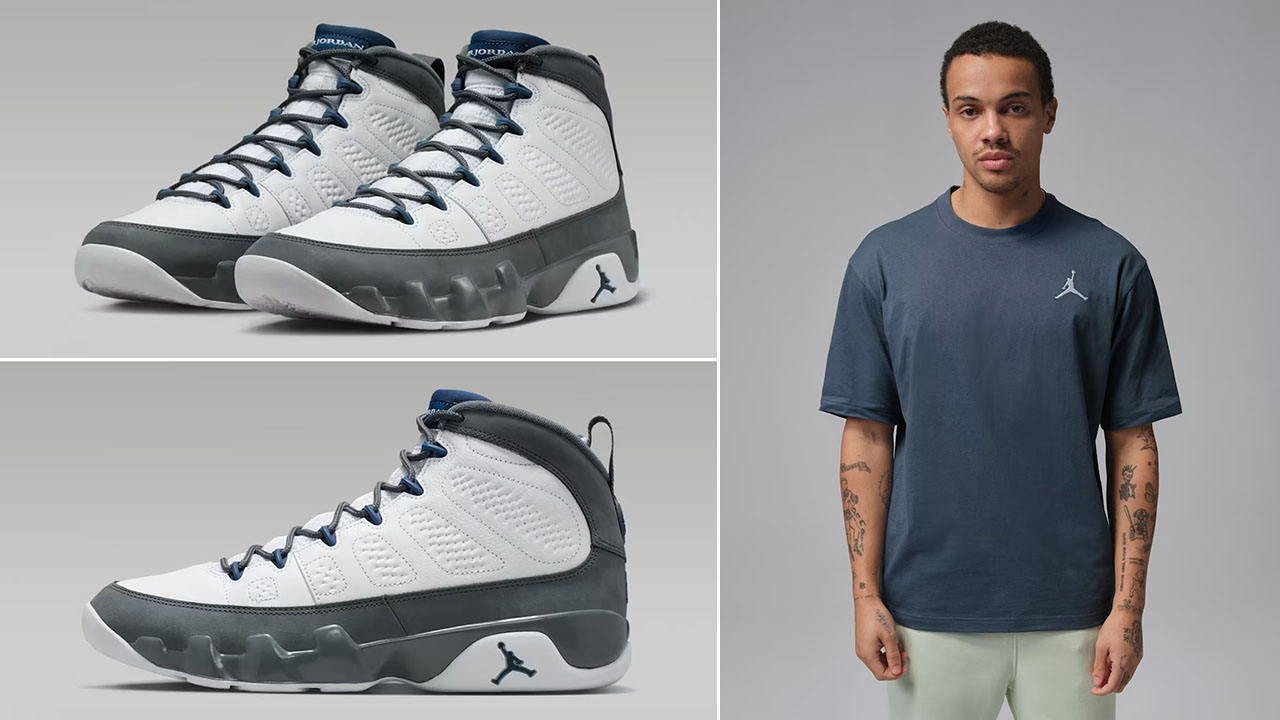 Air Jordan 9 Flint Grey 2026 x Jordan Mens Embroidered Jumpman T Shirt