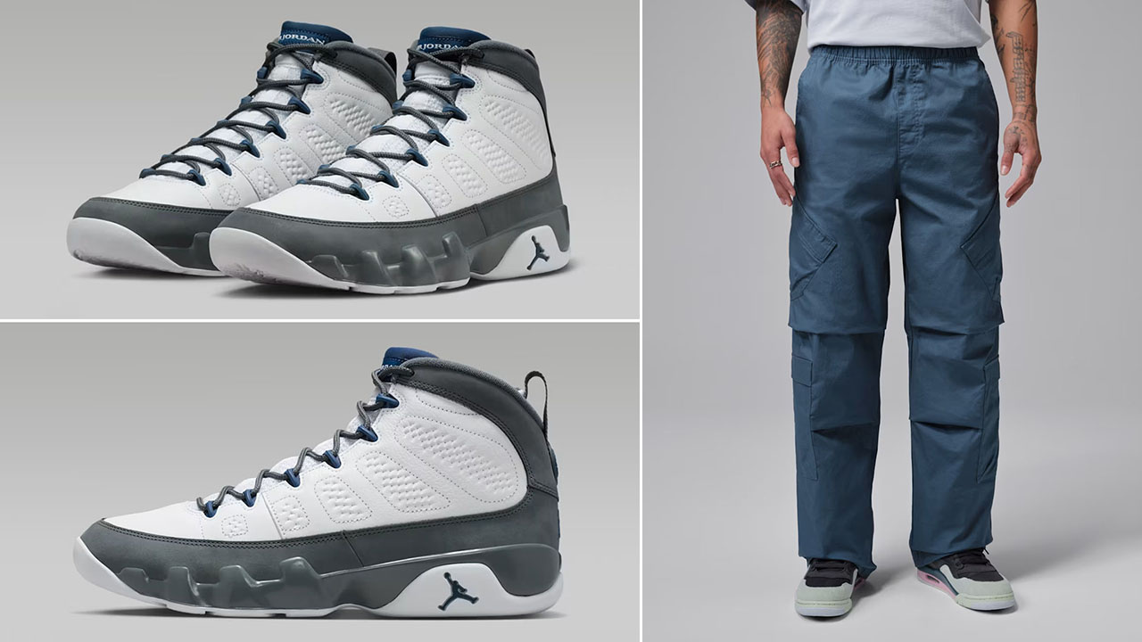Air Jordan 9 Flint Grey 2026 x Jordan Mens Flight Utility Pants