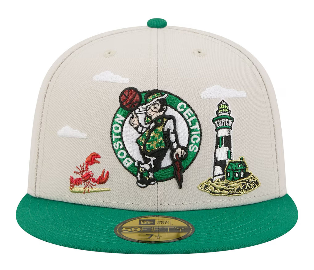 Boston Celtics New Era Localized City Icon 59FIFTY Fitted Hat 1
