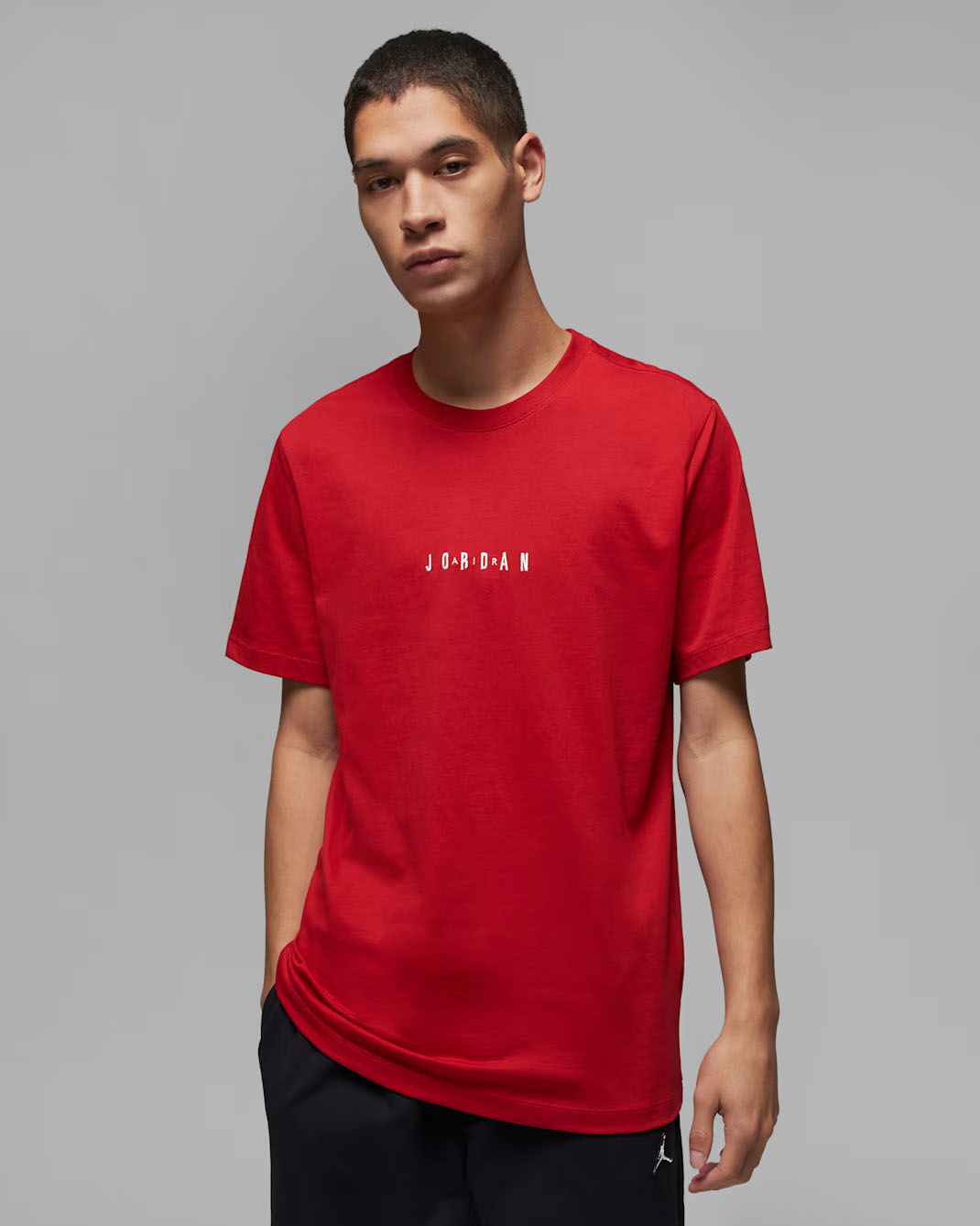 Jordan Air Embroidered Men's T-Shirt Gym Red Sail 1