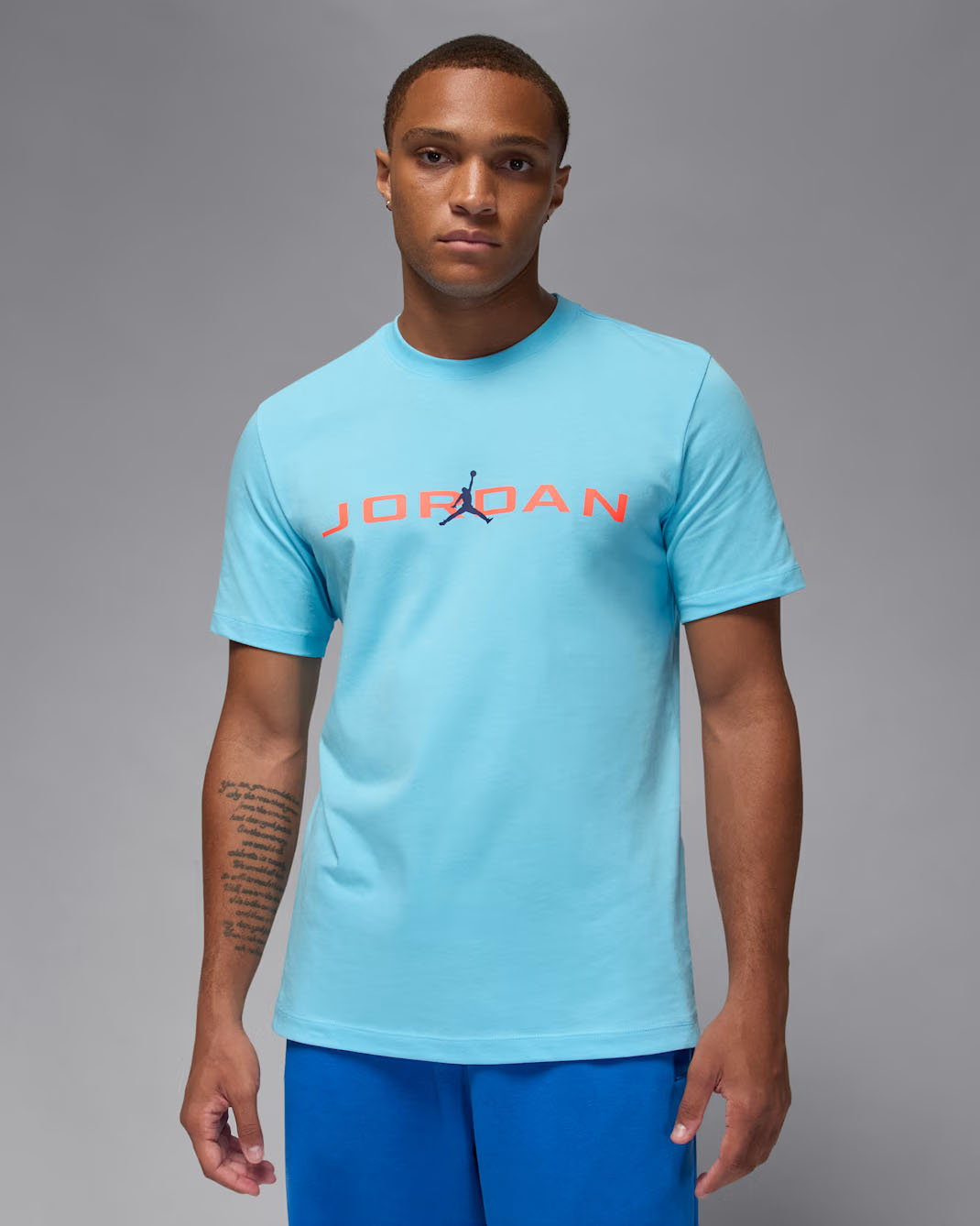 Jordan Air Stretch Mens T Shirt Blue Chill