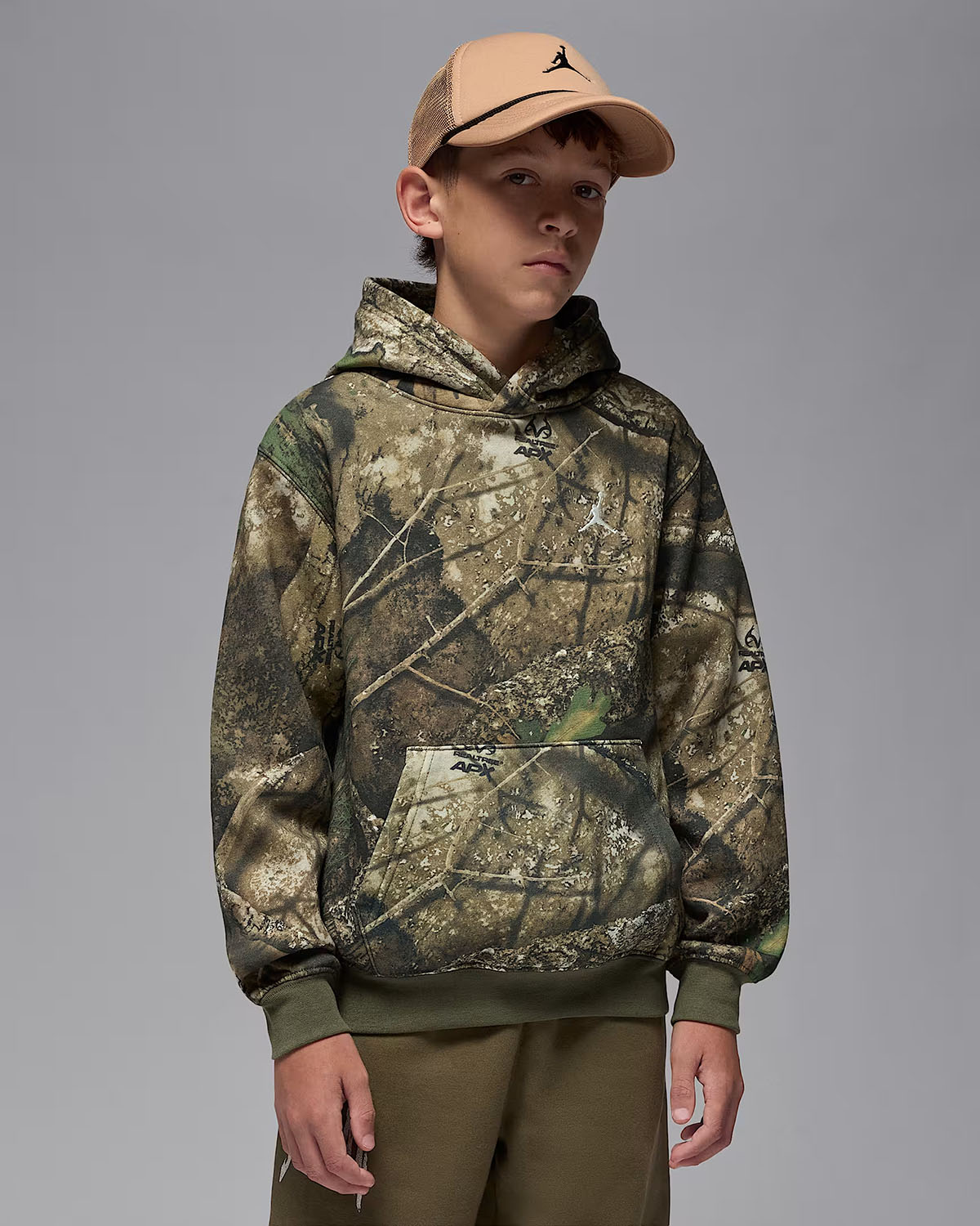Jordan Big Kids Realtree Camo Pullover Hoodie