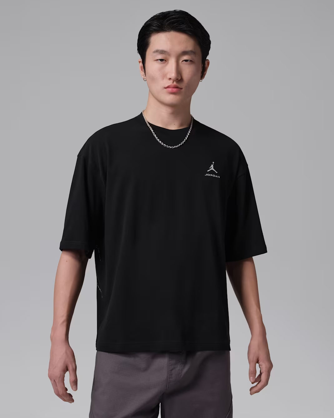 Jordan Black Cat Mens Oversized T Shirt 1