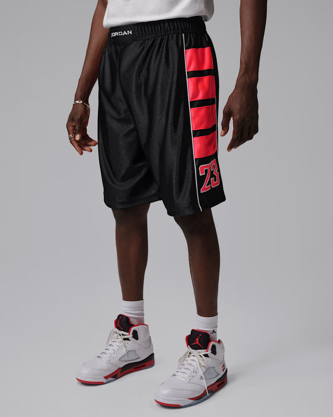Jordan Brooklyn Cat Scratch Mens Shorts Black Infrared 23 1