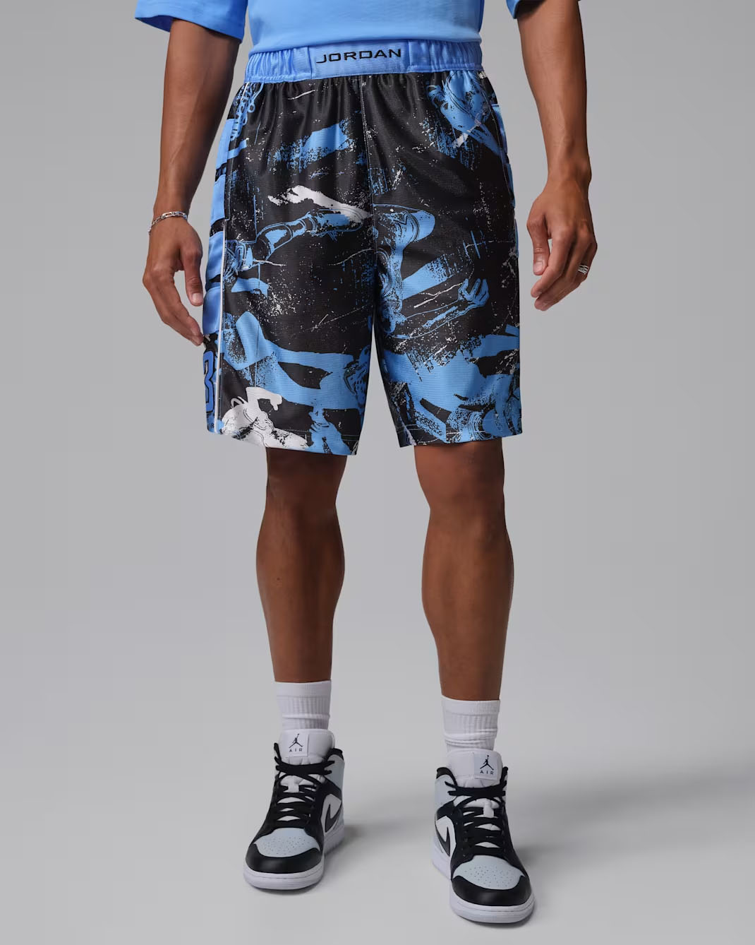 Jordan Brooklyn Cat Scratch Men's Shorts University Blue Black White