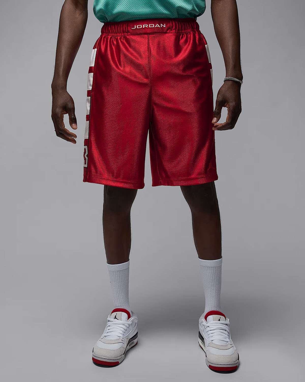 Jordan Brooklyn Cat Scratch Shorts Gym Red White 1