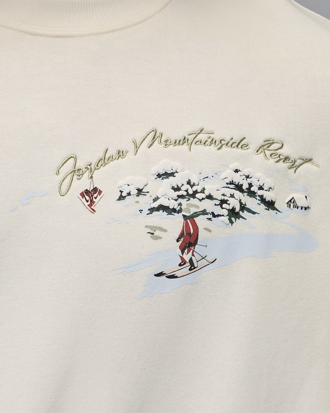 Jordan Brooklyn Fleece Holiday Mens Sail Mountainside Crew Neck Sweatshirt 2