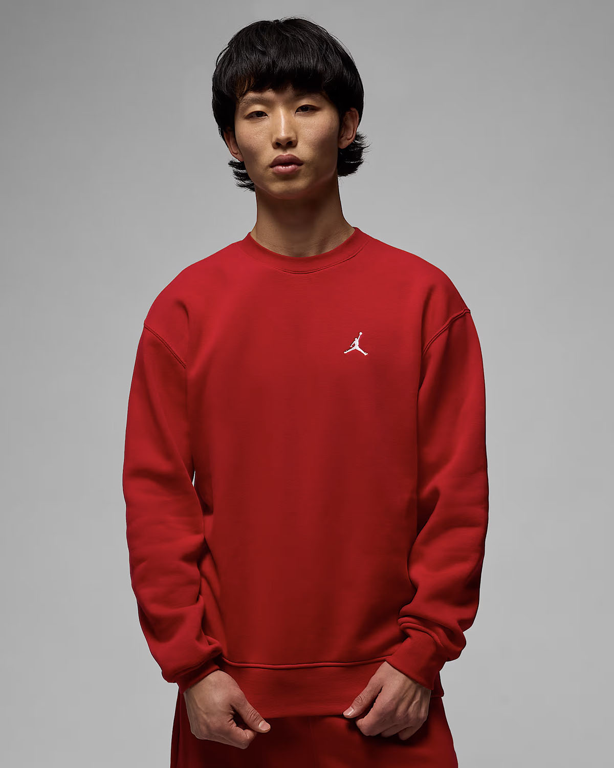 Jordan-Brooklyn-Fleece-Mens-Crew-Neck-Sweatshirt-Gym-Red-White