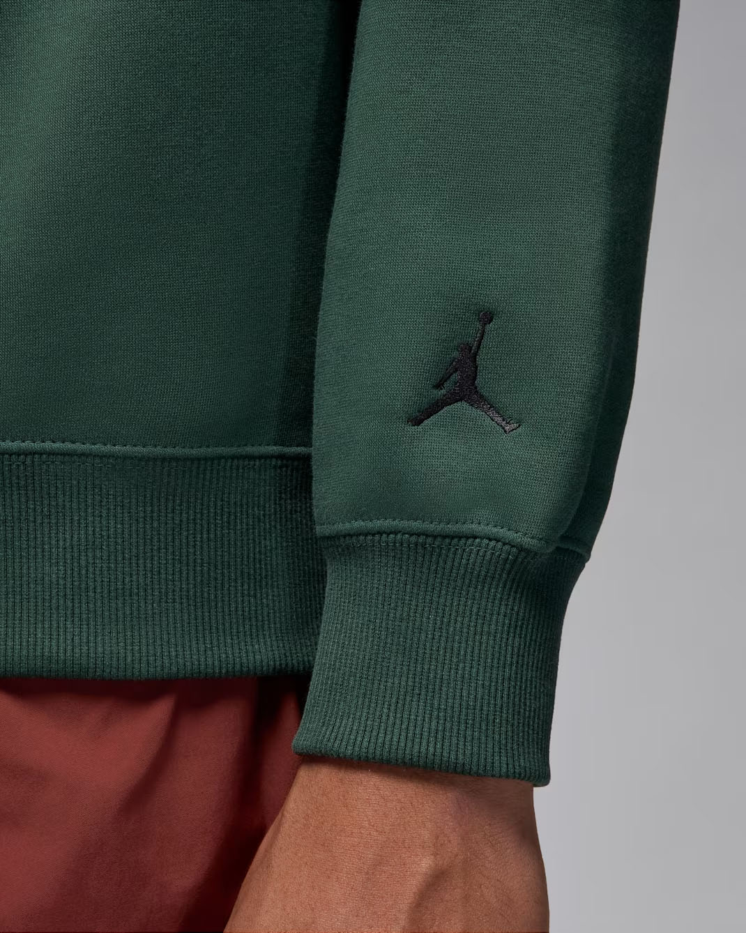 Jordan Brooklyn Fleece Mens Holiday 2025 Crew Neck Sweatshirt Midnight Green 3