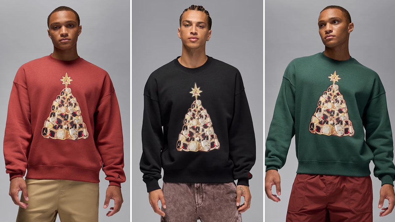 Jordan Brooklyn Fleece Mens Holiday Tree 2025 Sweatshirt