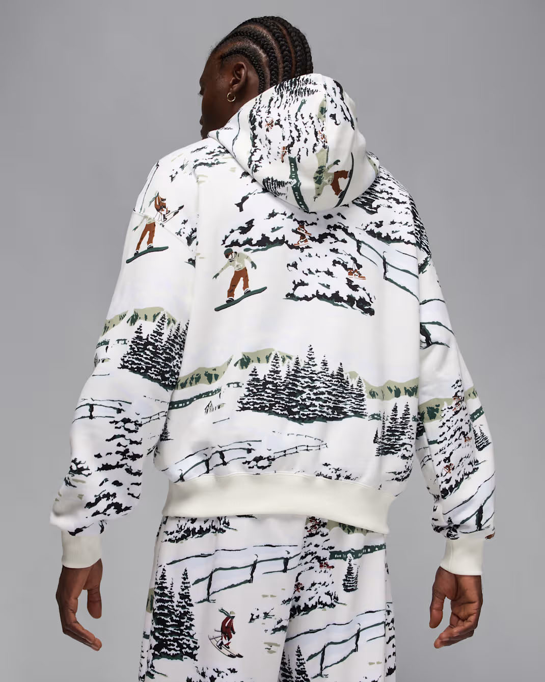 Jordan Brooklyn Fleece Mens Holiday Mountainside Pullover Hoodie Sail 2