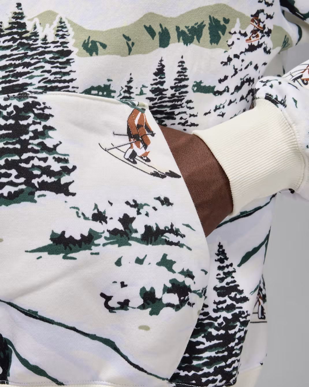 Jordan Brooklyn Fleece Mens Holiday Mountainside Pullover Hoodie Sail 4