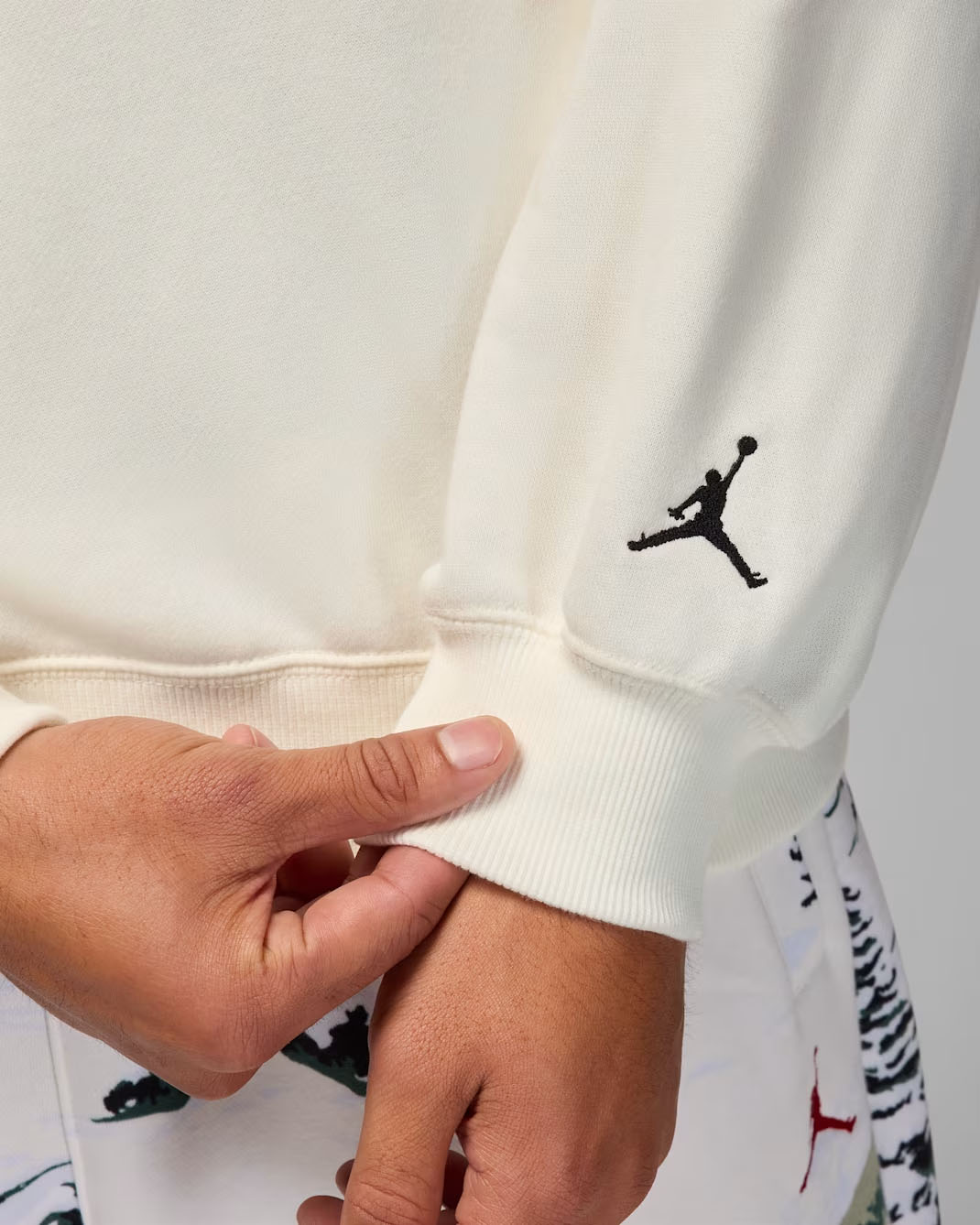 Jordan Brooklyn Fleece Mens Mountainside Crew Neck Sweatshirt Sail 3