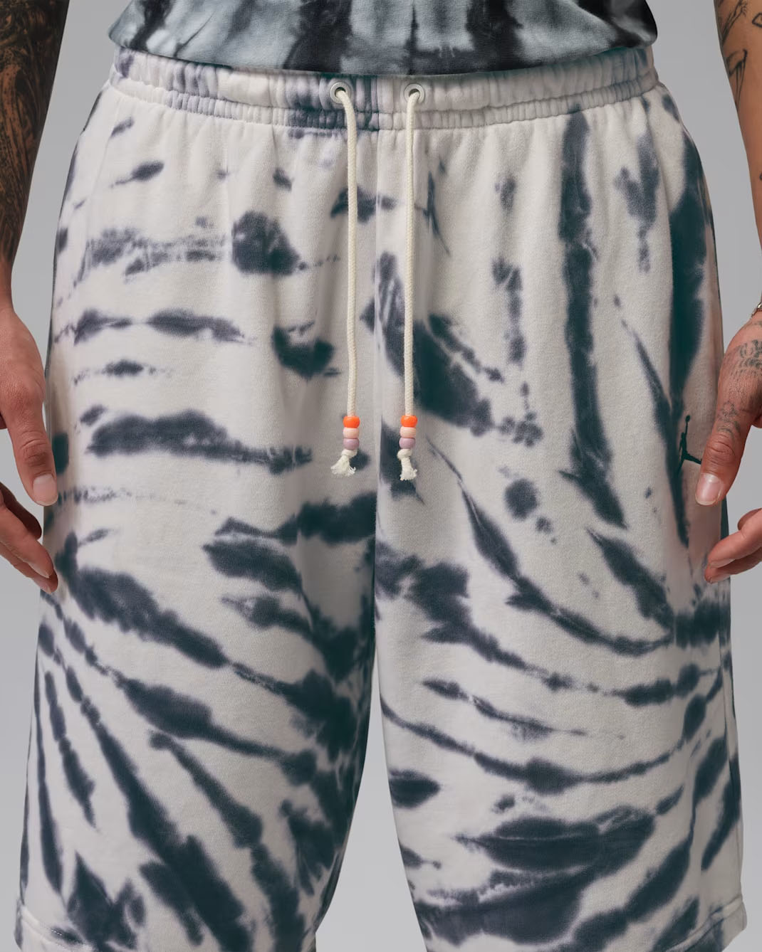Jordan Brooklyn Fleece Men's Tie-Dye Festival Shorts Sail Off Noir Black