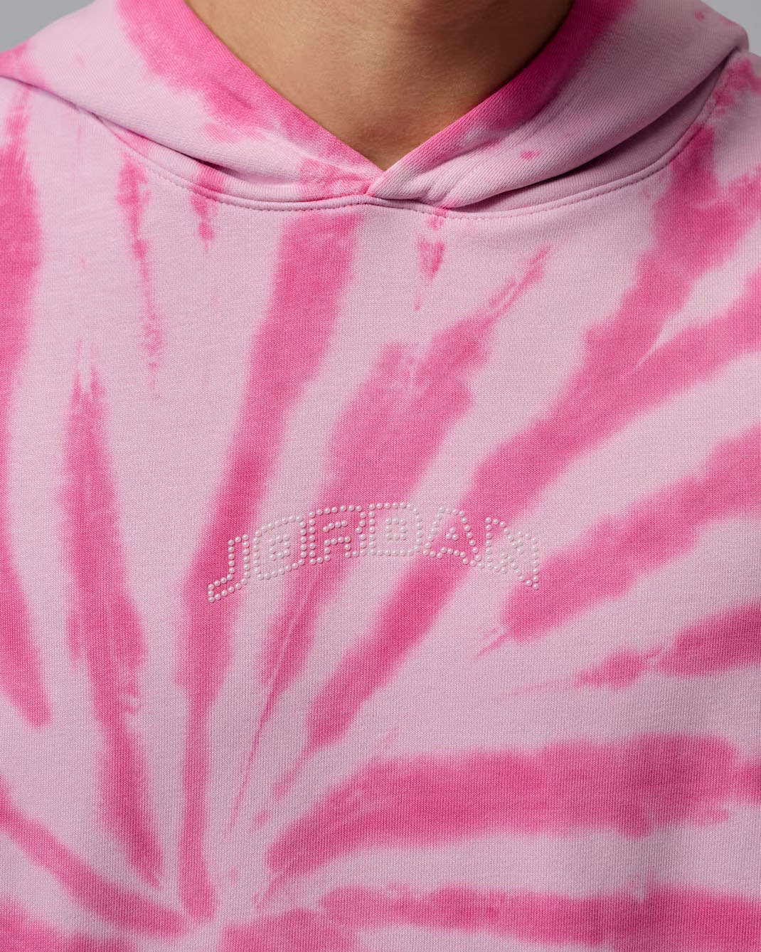 Jordan Brooklyn Fleece Men's Tie-Dye Pullover Festival Hoodie Iced Carmine Pinksicle Pale Ivory 2
