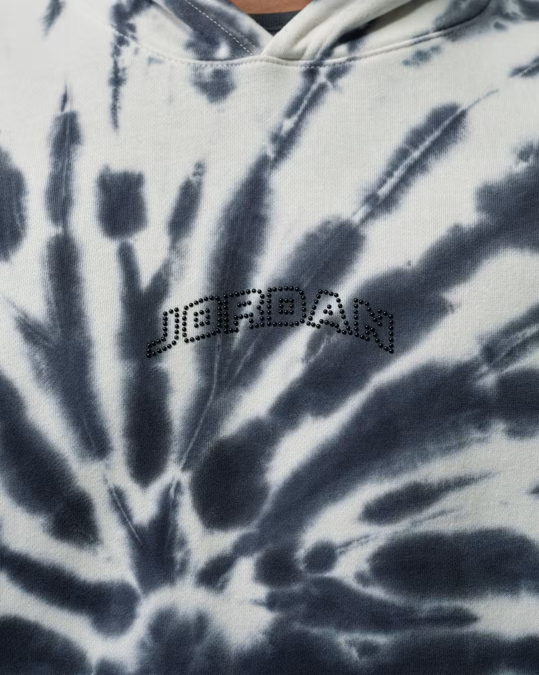 Jordan Brooklyn Fleece Men's Tie-Dye Pullover Festival Hoodie Sail Off Noir Black 2