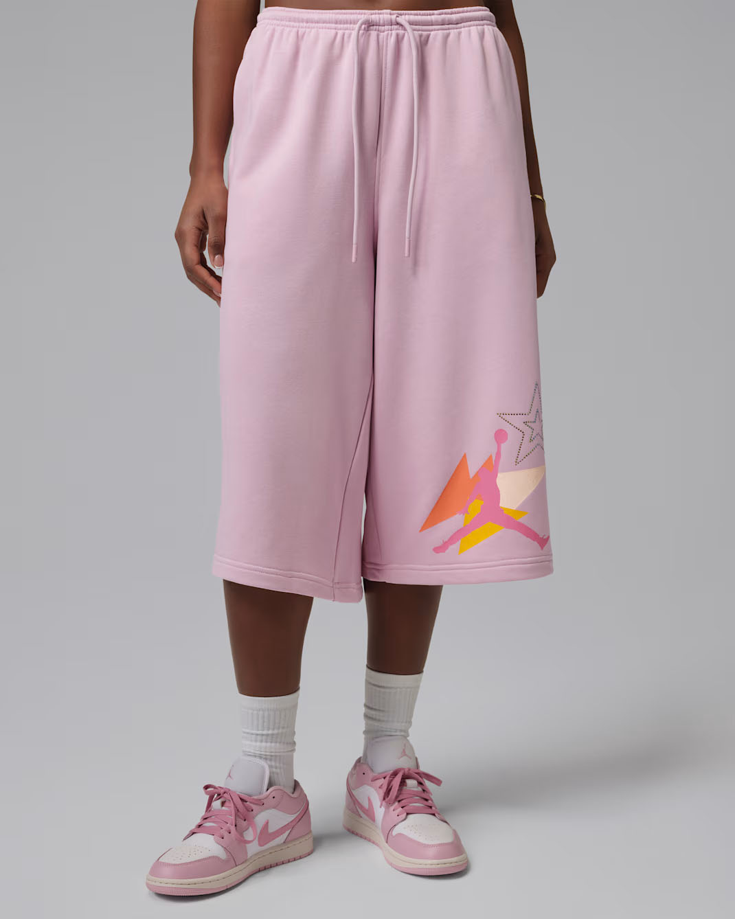 Jordan Brooklyn Fleece Women's French Terry Big Shorts Iced Carmine