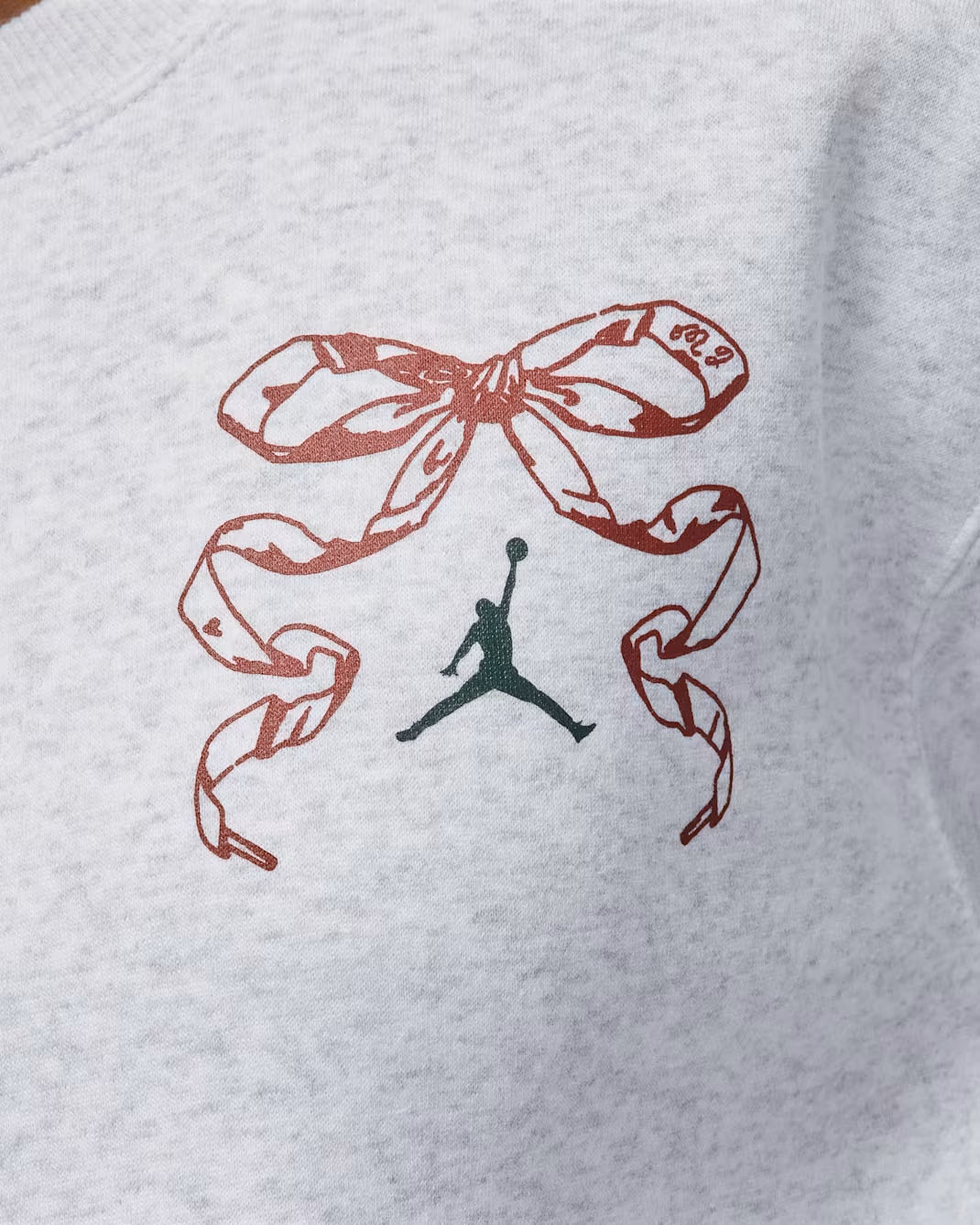 Jordan Brooklyn Fleece Womens Holiday Tree 2025 Sweatshirt Birch Heather 3