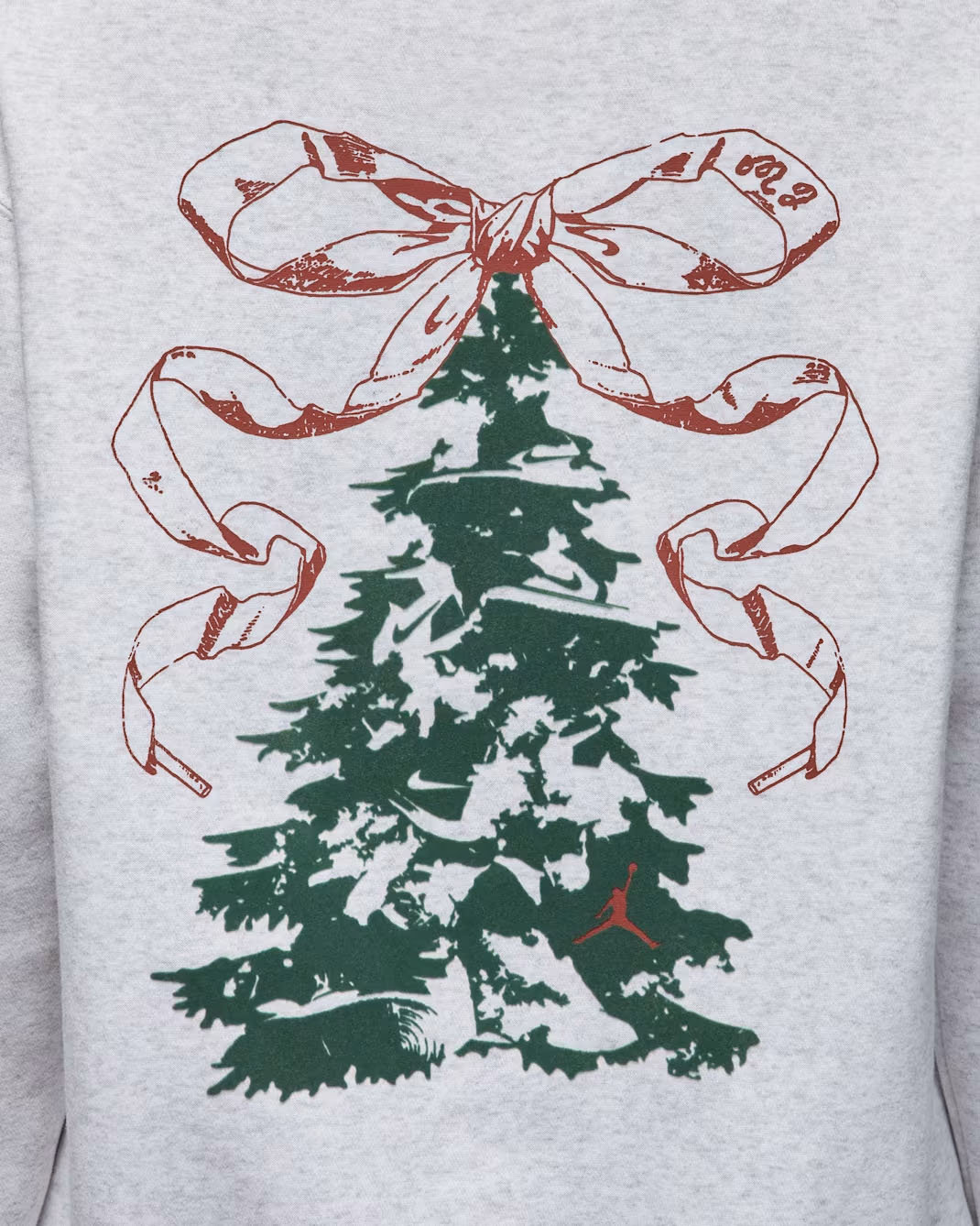 Jordan Brooklyn Fleece Womens Holiday Tree 2025 Sweatshirt Birch Heather 4