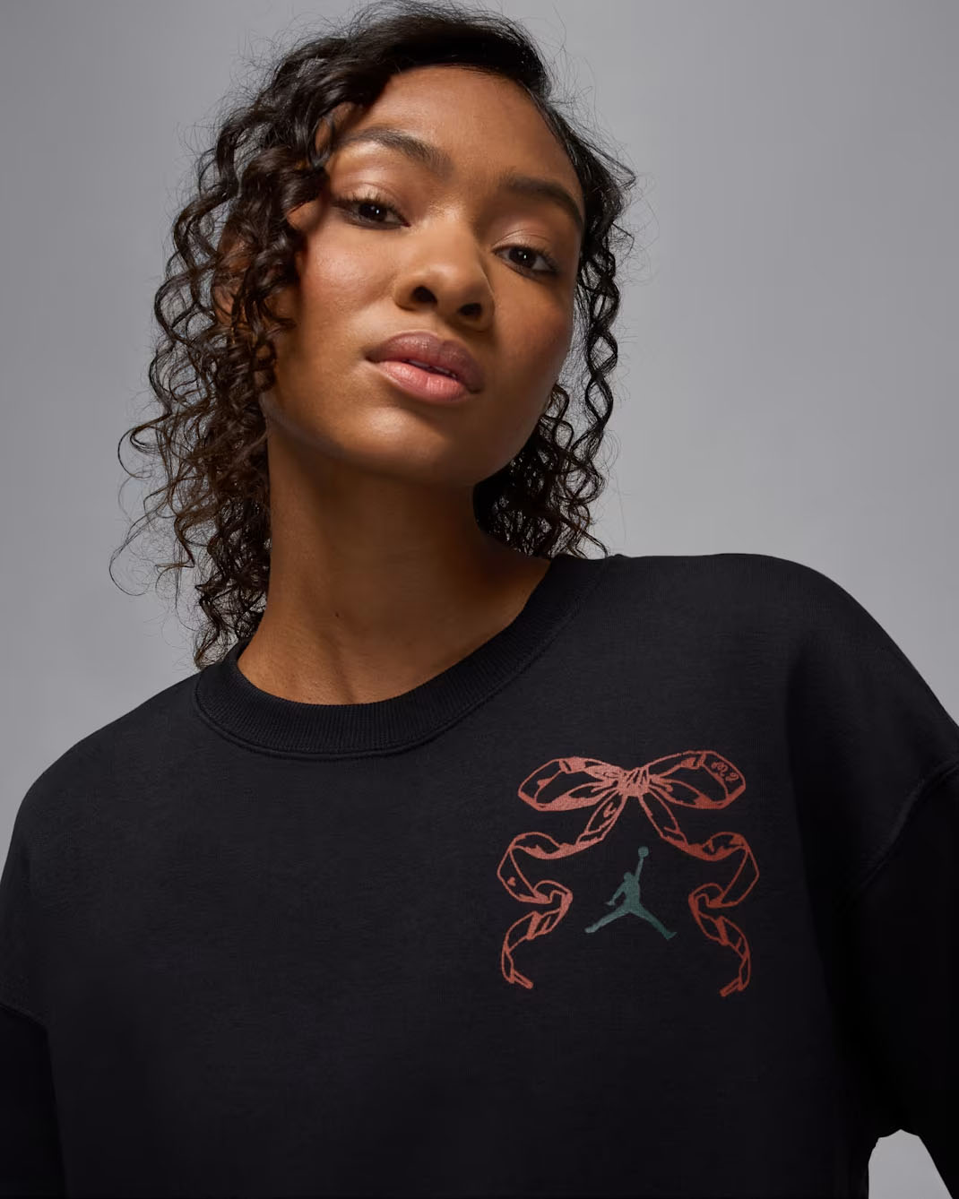Jordan Brooklyn Fleece Womens Holiday Tree 2025 Sweatshirt Black 3