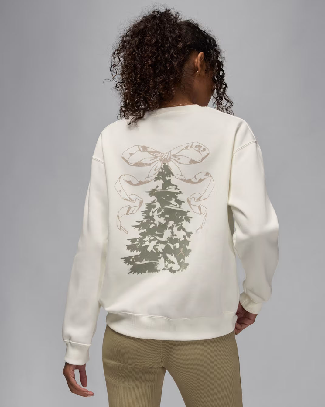 Jordan Brooklyn Fleece Womens Holiday Tree 2025 Sweatshirt Sail 2