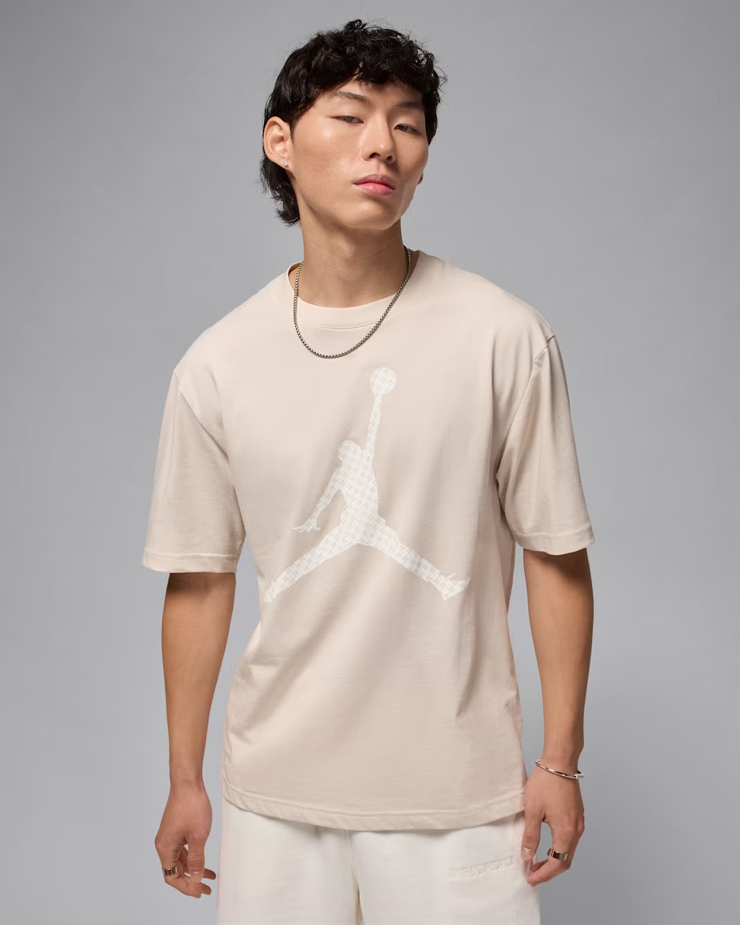Jordan Brooklyn Jumpman Mens T Shirt Light Orewood Brown Sail 1