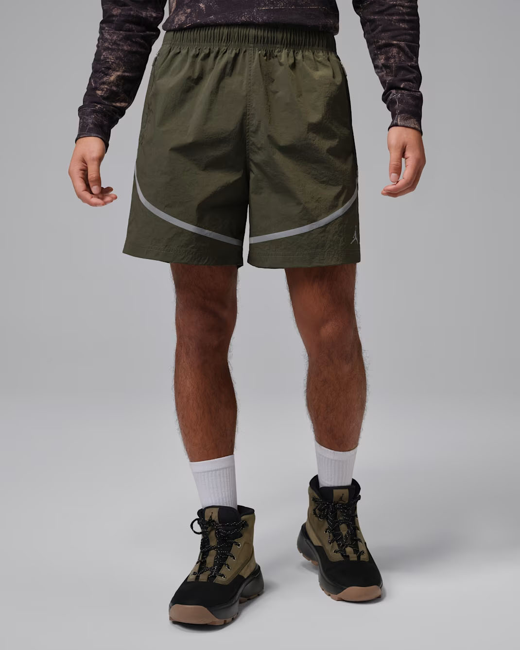 Jordan Brooklyn Mens Hike Mike Shorts Cargo Khaki 1
