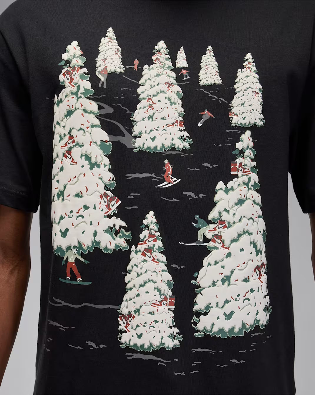 Jordan Brooklyn Mens Holiday 2025 Mountainside T Shirt Black 2