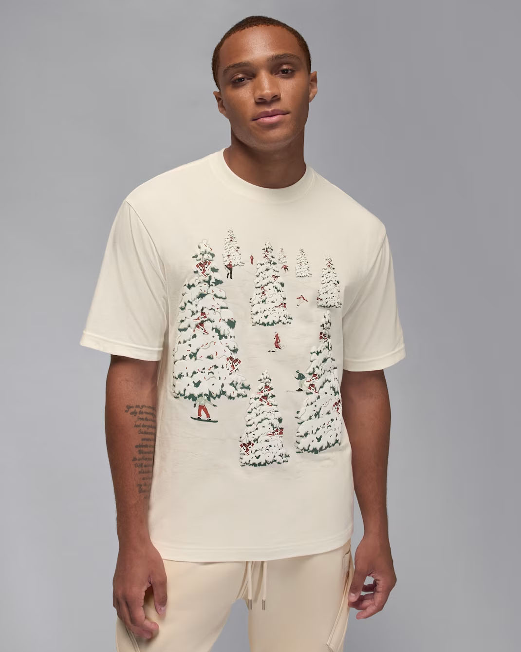 Jordan Brooklyn Mens Holiday Mountainside T Shirt Sail 1