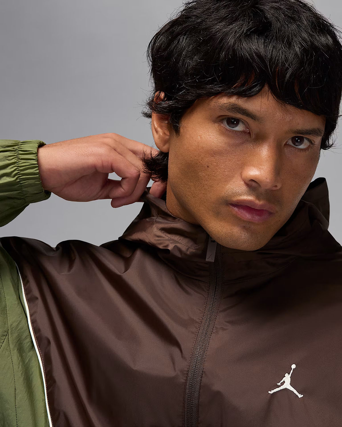 Jordan Brooklyn Mens Hooded Draft Jacket Baroque Brown Medium Olive Sail 3