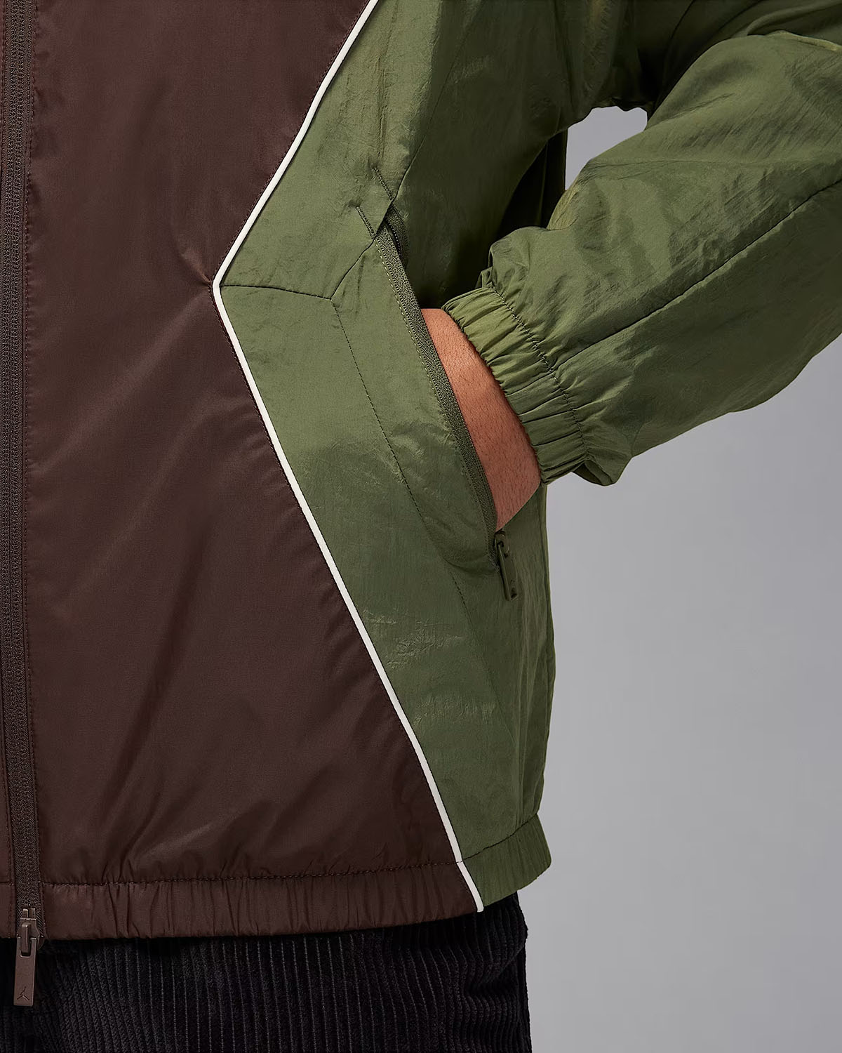 Jordan Brooklyn Mens Hooded Draft Jacket Baroque Brown Medium Olive Sail 5
