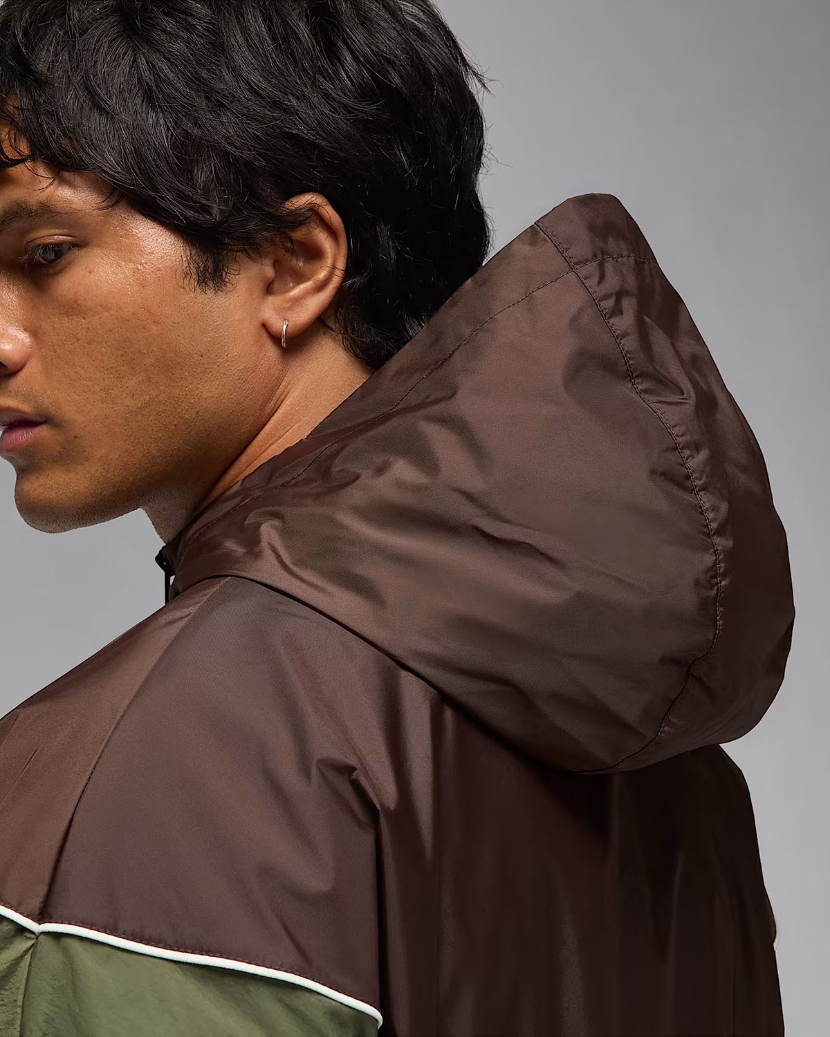Jordan Brooklyn Mens Hooded Draft Jacket Baroque Brown Medium Olive Sail 6
