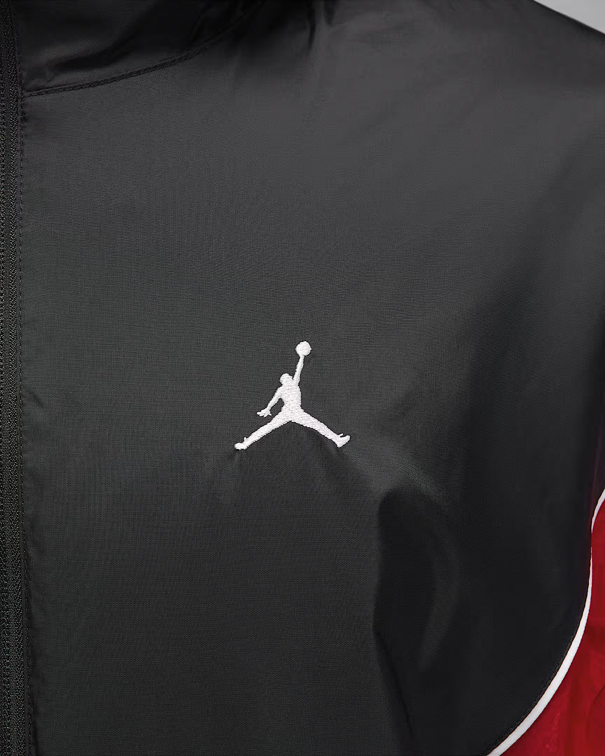 Jordan Brooklyn Mens Hooded Draft Jacket Black Gym Red White 4