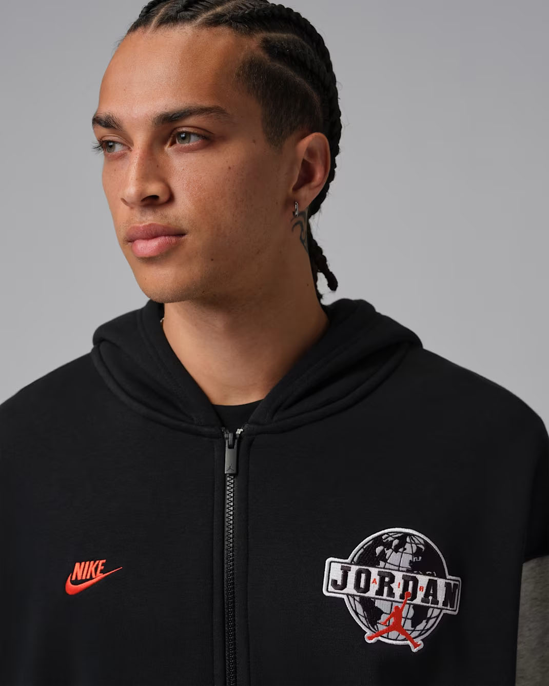 Jordan-Brooklyn-Mens-Oversized-Full-Zip-Hoodie-Black-Grey-Heather-Chile-Red-2