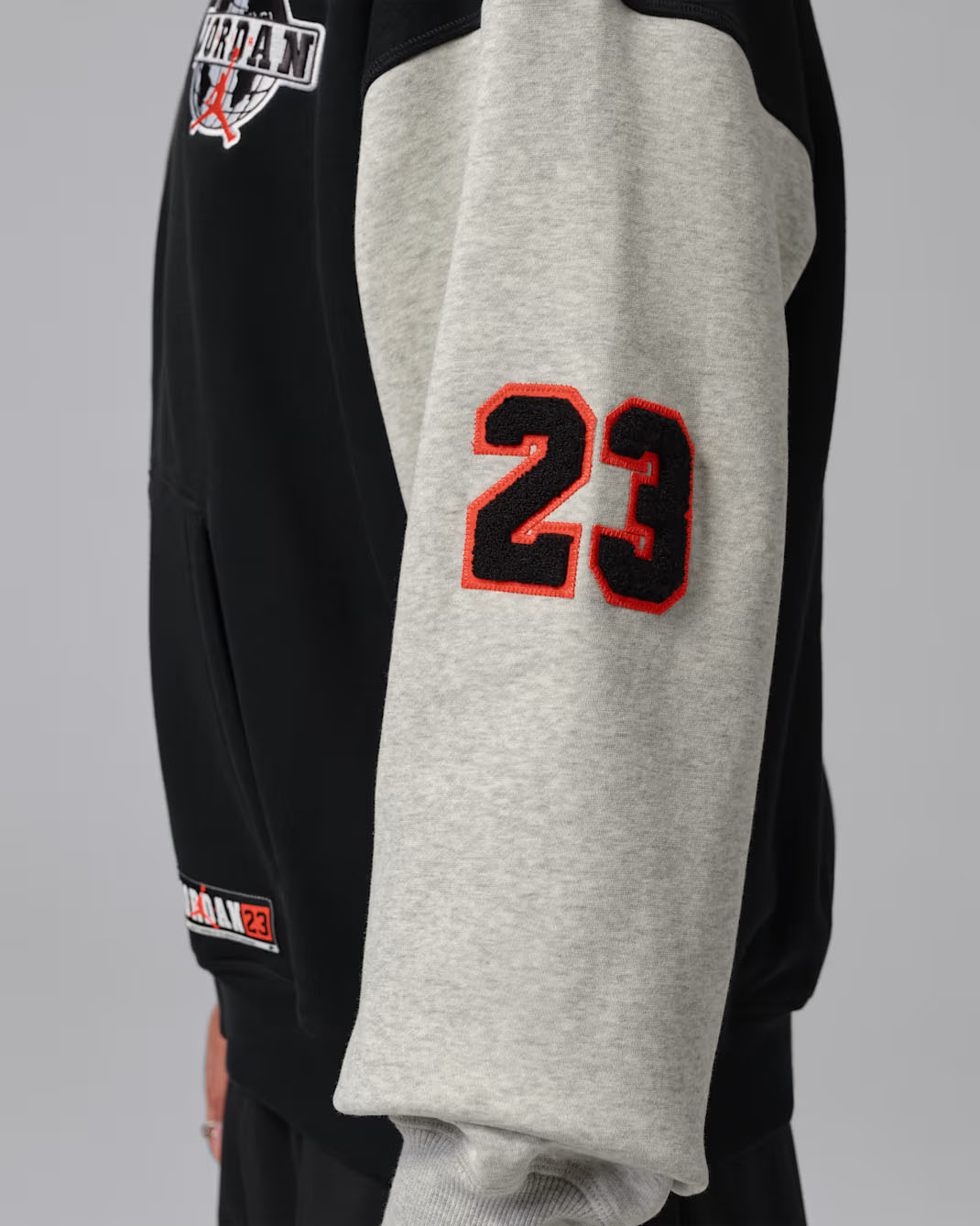 Jordan-Brooklyn-Mens-Oversized-Full-Zip-Hoodie-Black-Grey-Heather-Chile-Red-3