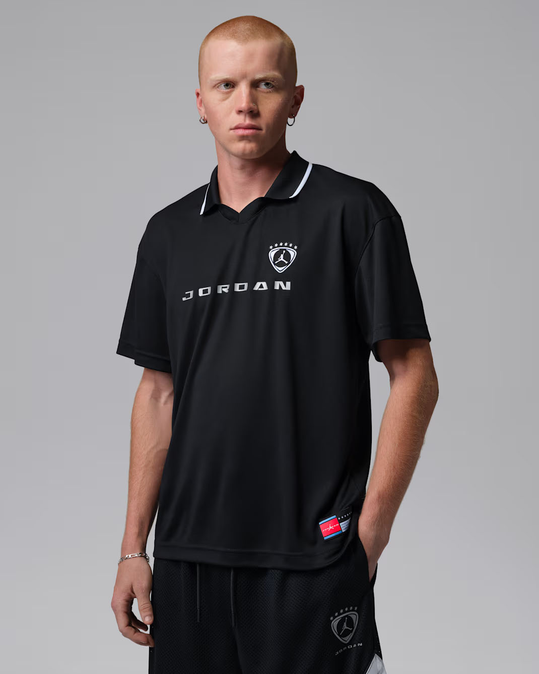 Jordan Brooklyn Men's Soccer Top Black White