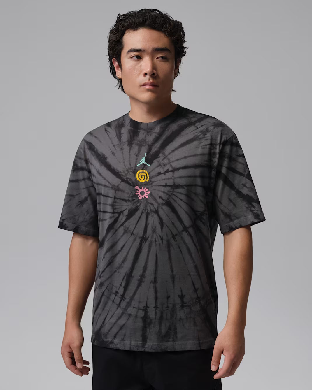 Jordan Brooklyn Men's Tie-Dye Festival T-Shirt Iron Grey 1