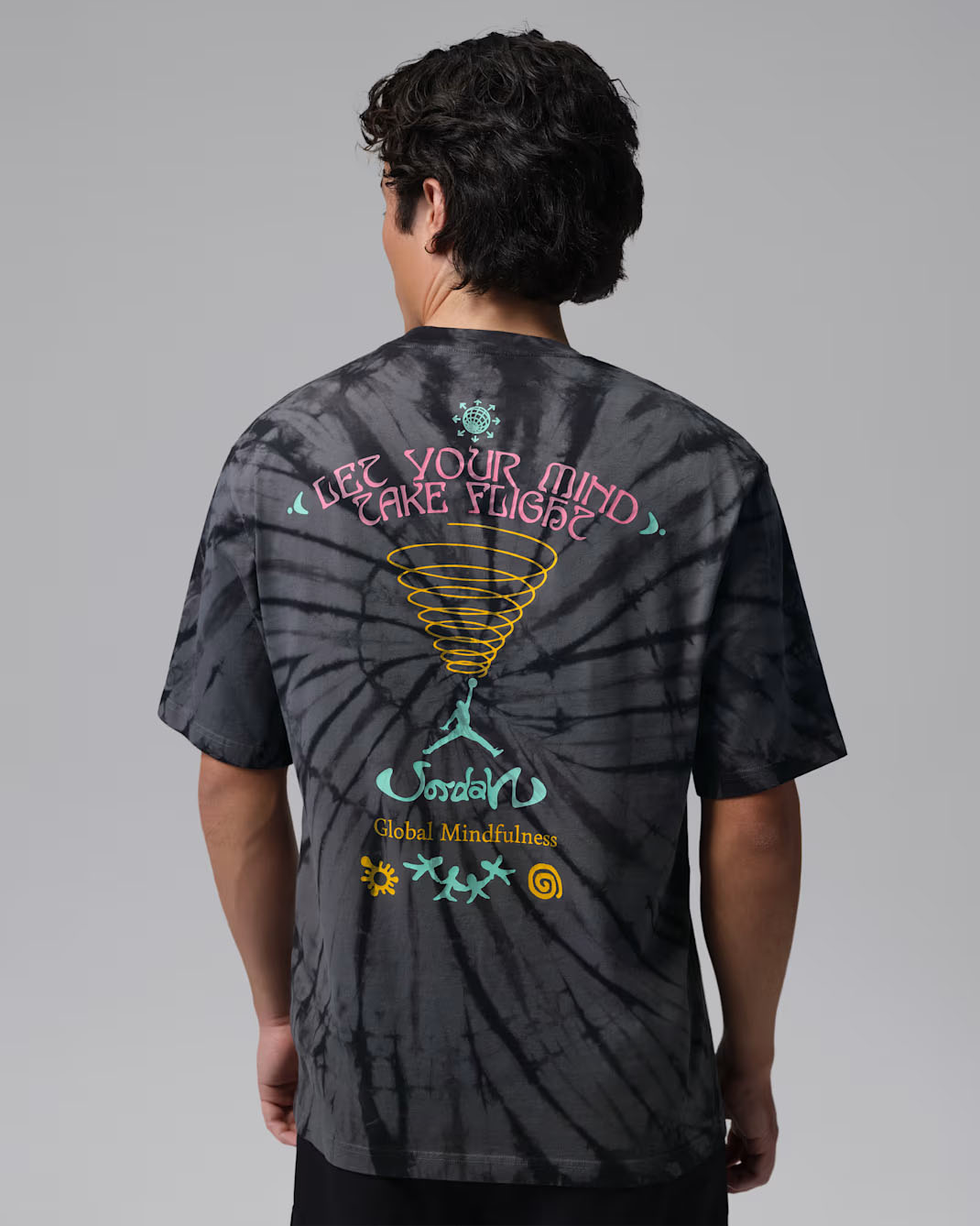 Jordan Brooklyn Men's Tie-Dye Festival T-Shirt Iron Grey 2