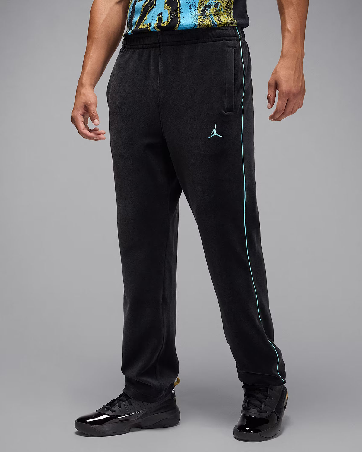 Jordan Brooklyn Mens Velour Track Jacket Pants Blue Chill 1